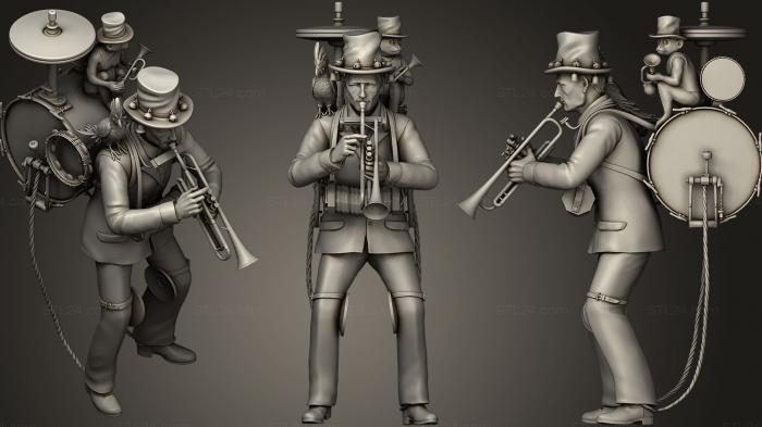 Figurines of people (man orchestra, STKH_0229) 3D models for cnc